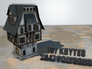 medieval low poly game pack buildings 3D Model