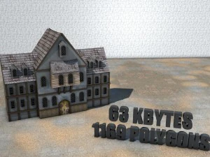 medieval low poly game pack buildings 3D Model