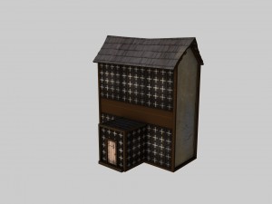 medieval low poly game pack buildings 3D Model