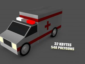 low poly game car pack 3D Model