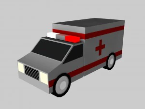 low poly game car pack 3D Model