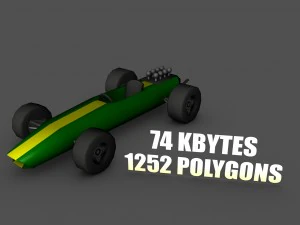 low poly game car pack 3D Model
