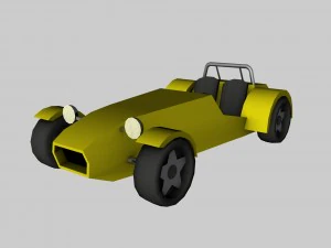 low poly game car pack 3D Model
