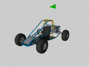 low poly game car pack 3D Model