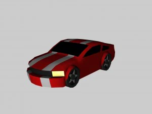 low poly game car pack 3D Model