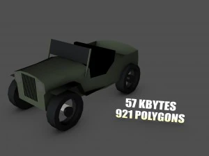 low poly game car pack 3D Model