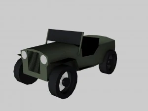 low poly game car pack 3D Model