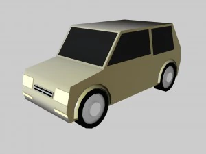 low poly game car pack 3D Model
