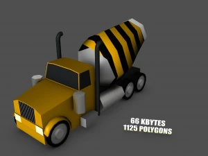 low poly game car pack 3D Model