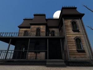 low poly haunted house 3D-Modell