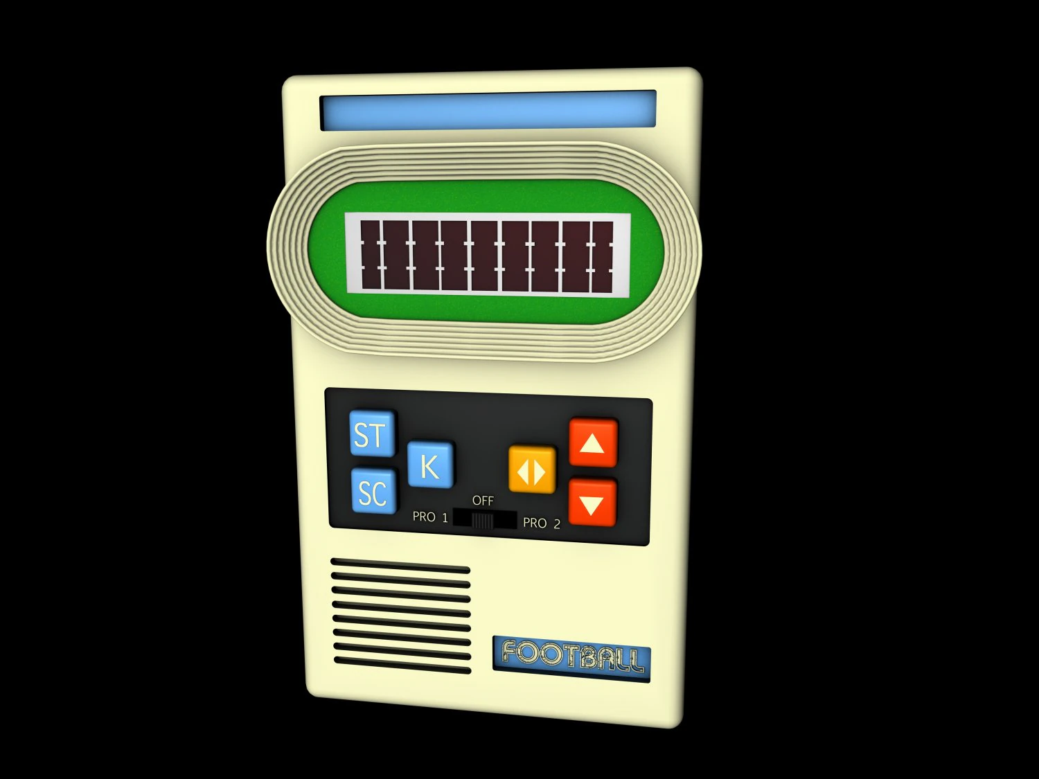 electronic football video game 3D Model .c4d .max .obj .3ds .fbx .stl .blend 