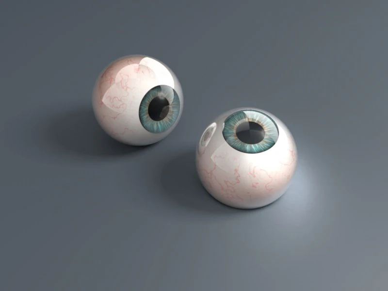 파란 눈 3D 모델 .c4d .max .obj .3ds .fbx .stl .blend 
