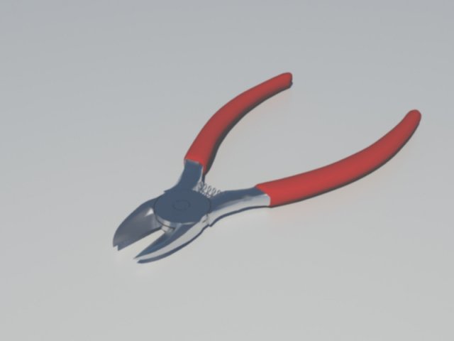 cutting pliers 3D Model .c4d .max .obj .3ds .fbx .stl .blend 