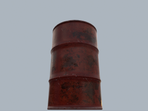 pbr metal barrel game ready Modelo 3D