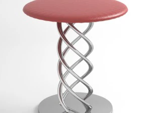 sedia rossa con forma di dna Modello 3D