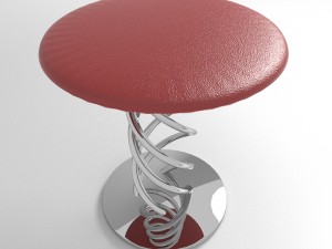 red chair with dna form 3D Model