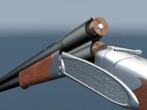 double-barreled shotgun 3D-Modell