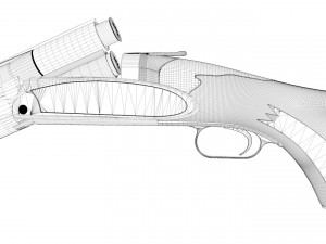 double-barreled shotgun 3D-Modell