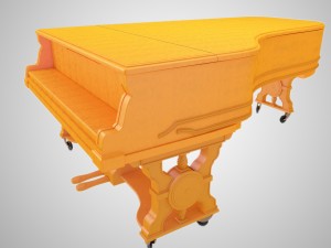 old grand piano Modelo 3D