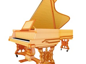 old grand piano 3D Model