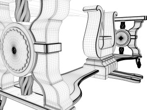 old grand piano Modelo 3D