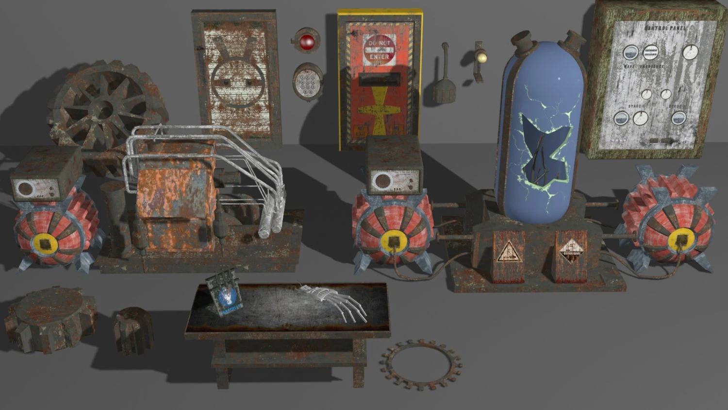 old machines - 18 models pack 3D Model .c4d .max .obj .3ds .fbx .stl .blend 