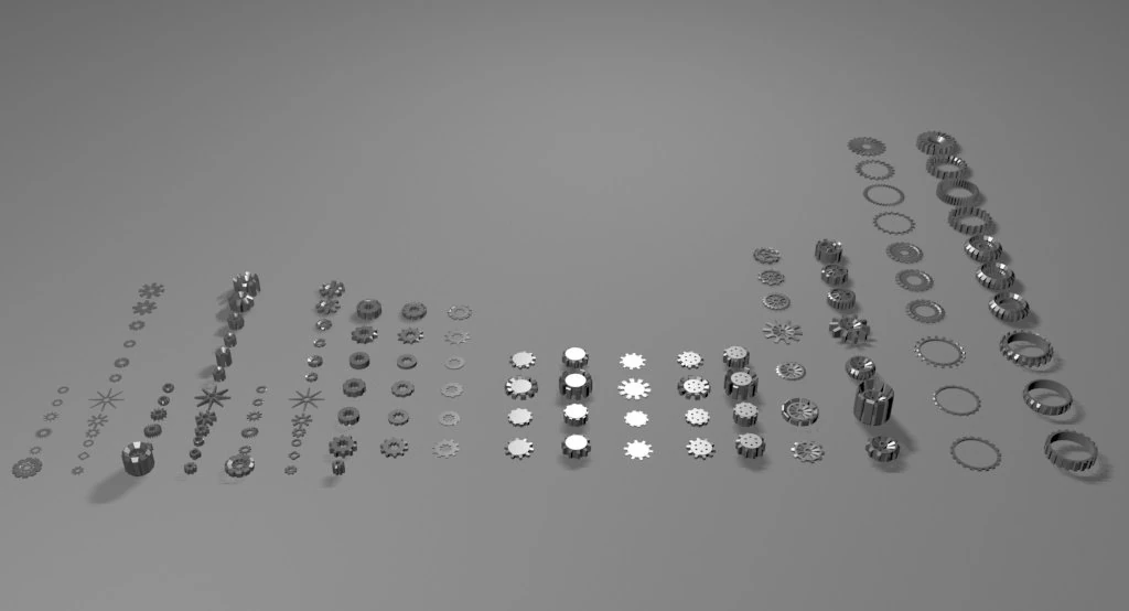 cog mechanism for games 3D Model .c4d .max .obj .3ds .fbx .stl .blend 