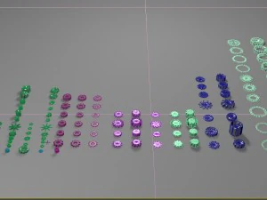 cog mechanism for games 3D Model