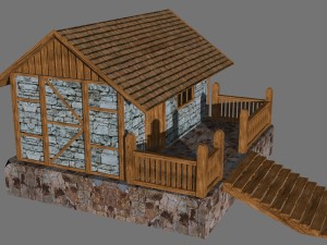farm house for games 3D Model
