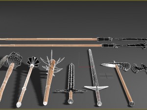 melee 10 models for games 3D Model