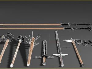 melee 10 models for games 3D Model