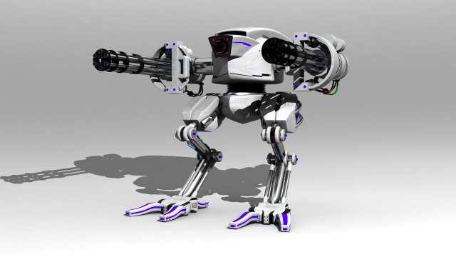 robot ranger 3D Model .c4d .max .obj .3ds .fbx .stl .blend 
