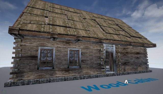 wood cabin - game model for unrealengine Modèle 3D .c4d .max .obj .3ds .fbx .stl .blend 