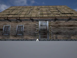 wood cabin - game model for unrealengine 3D Model