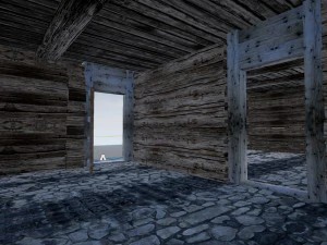 wood cabin - game model for unrealengine 3D Model