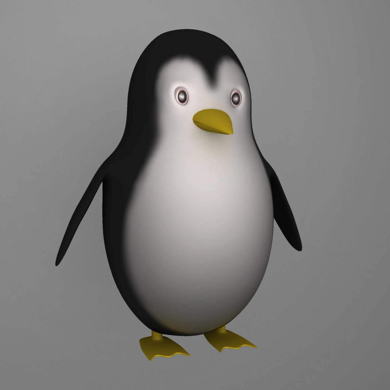 cute penguin 3D Model .c4d .max .obj .3ds .fbx .stl .blend 