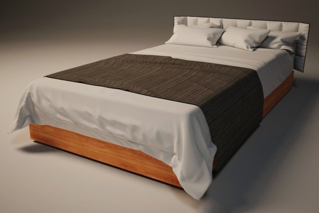 bed 3D Model .c4d .max .obj .3ds .fbx .stl .blend 