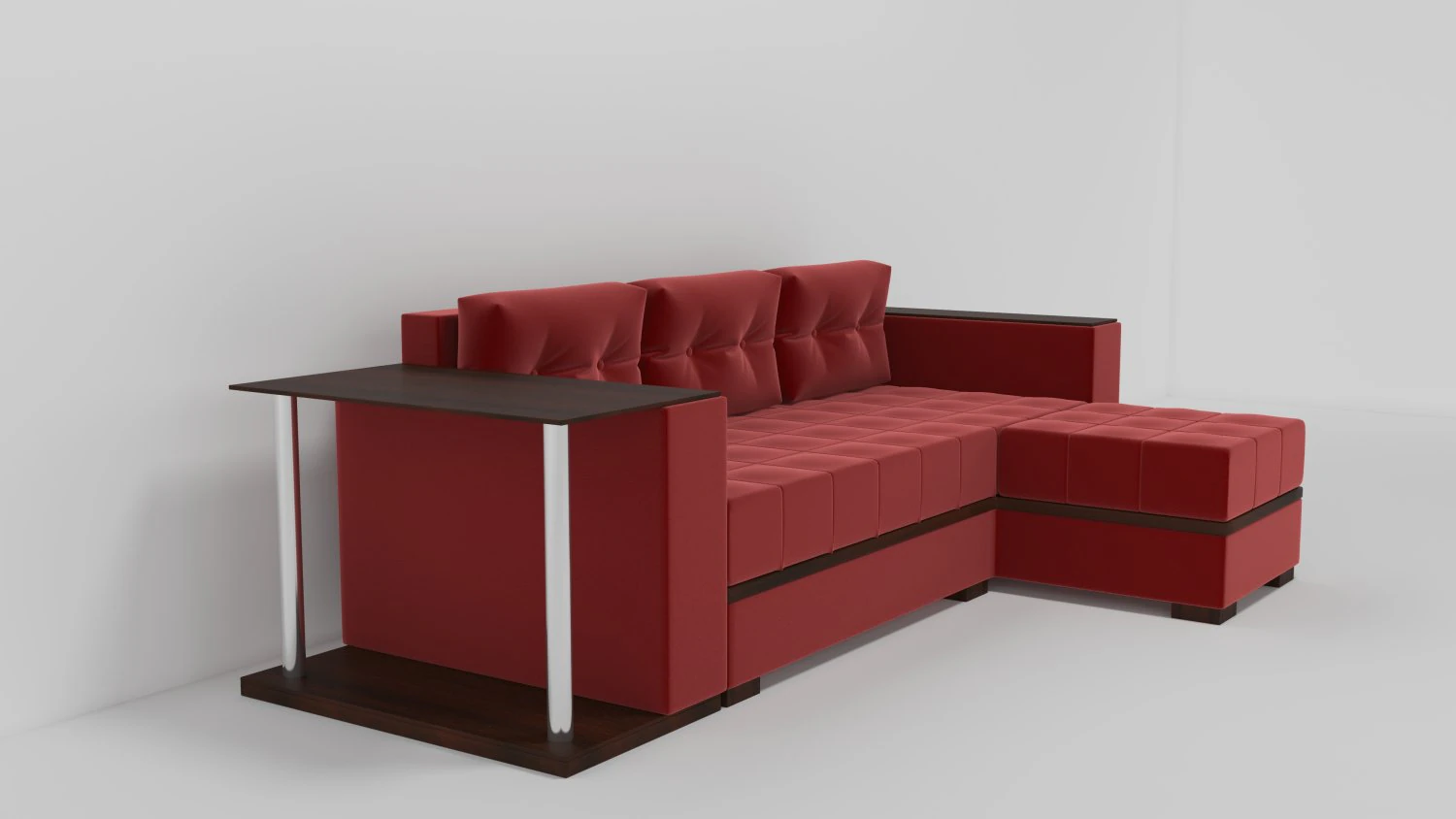 sofa serdjio red velvet 3D Model .c4d .max .obj .3ds .fbx .stl .blend 