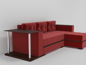 sofa serdjio red velvet Modello 3D