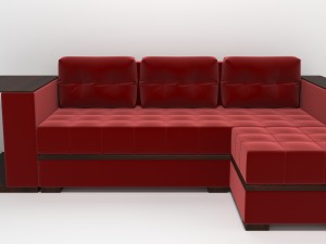 sofa serdjio red velvet Modello 3D