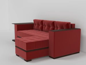 sofa serdjio red velvet 3D Model
