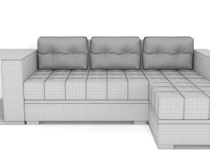 sofa serdjio red velvet 3D Model