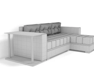 sofa serdjio red velvet 3D Model