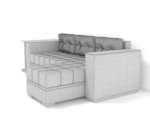 sofa serdjio red velvet 3D Model
