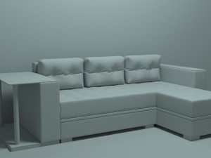 sofa serdjio red velvet Modello 3D