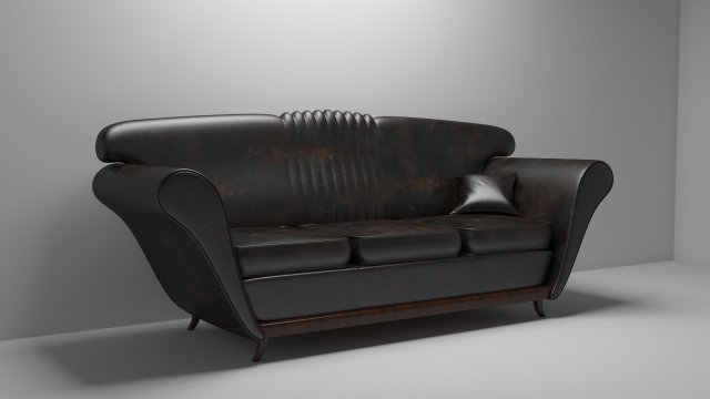 leather sofa 3D Model .c4d .max .obj .3ds .fbx .stl .blend 