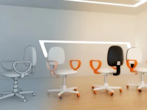 사무실 의자 3D 모델