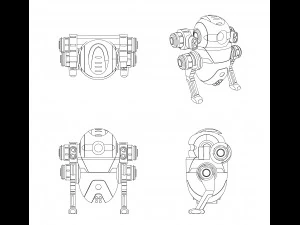 기계 인간 3D 모델