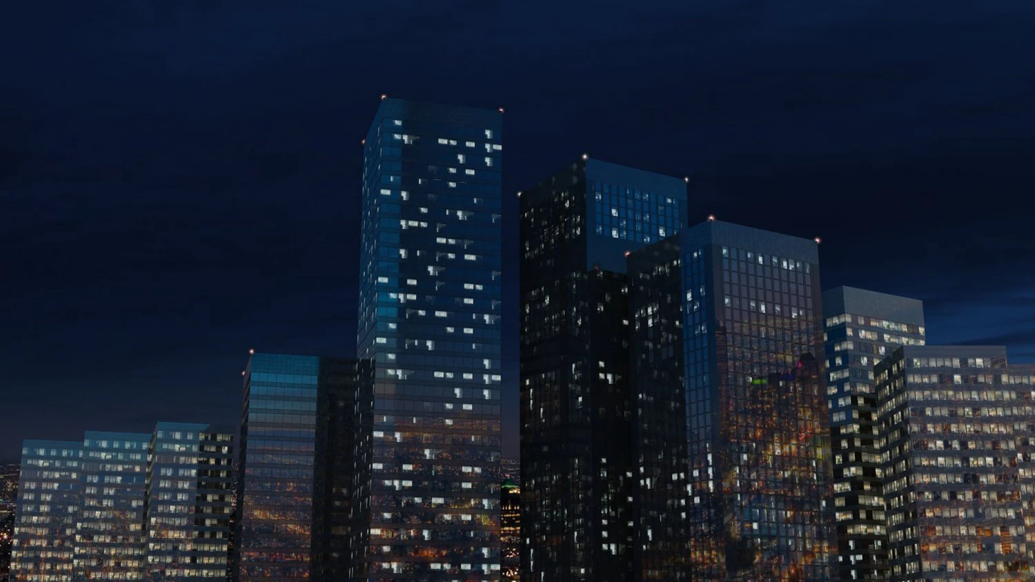 skyscrapers 3D Model .c4d .max .obj .3ds .fbx .stl .blend 