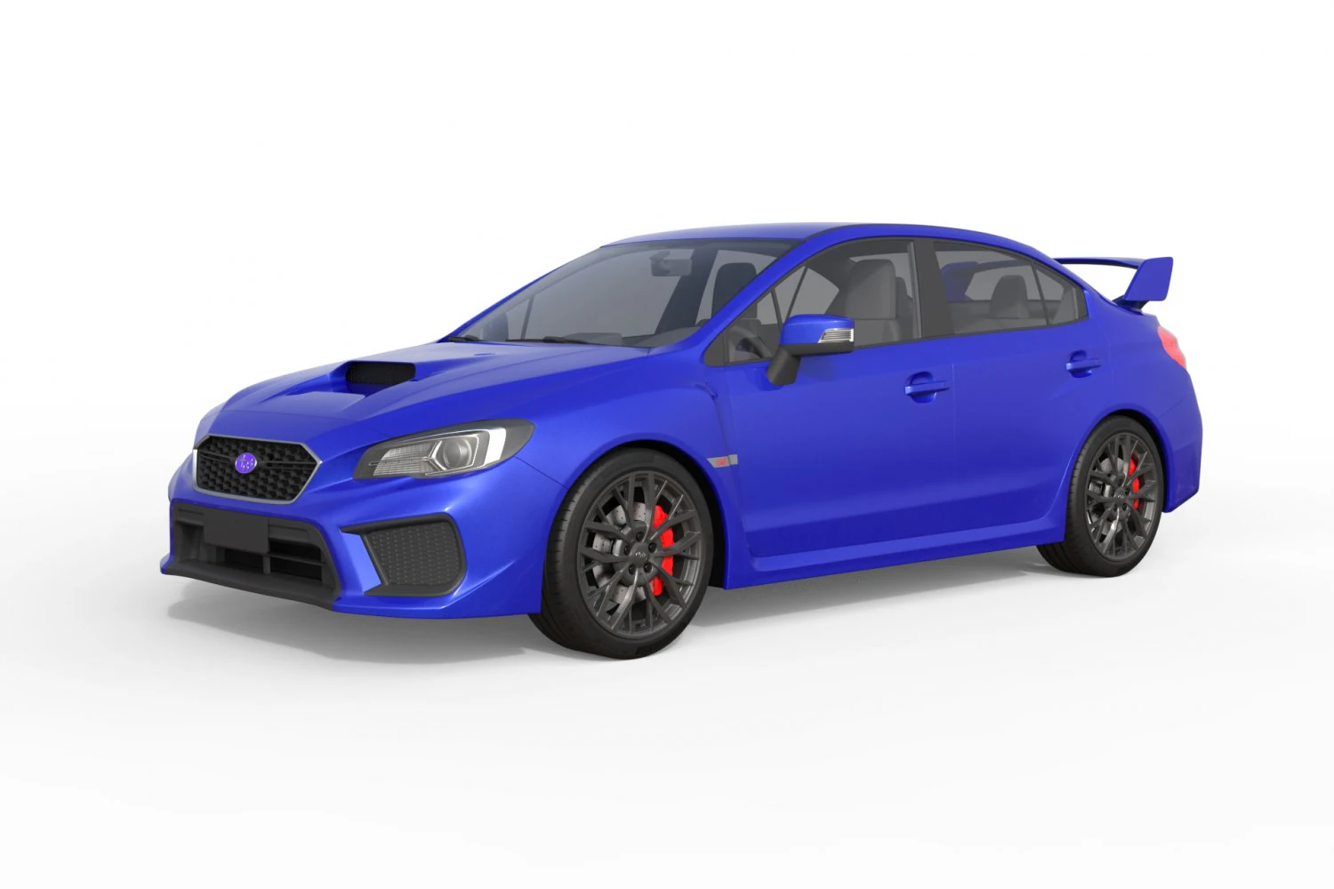 Subaru Impreza WRX STI 2019 3D Model .c4d .max .obj .3ds .fbx .stl .blend 